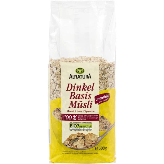 Bio Dinkel Basis Müsli 500G 3 Bio Dinkel Basis Müsli 500G
