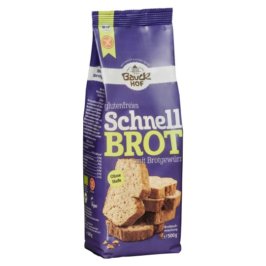 Bio Glutenfreies Schnellbrot Mit Brotgewürz Backmischung 500G 3 Bio Glutenfreies Schnellbrot Mit Brotgewürz Backmischung 500G