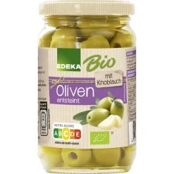 Bio Oliven Gefüllt Mit Knoblauch 350G