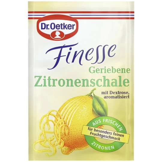 Dr. Oetker Finesse Geriebene Zitronenschale 3x6G 3 Dr. Oetker Finesse Geriebene Zitronenschale 3x6G
