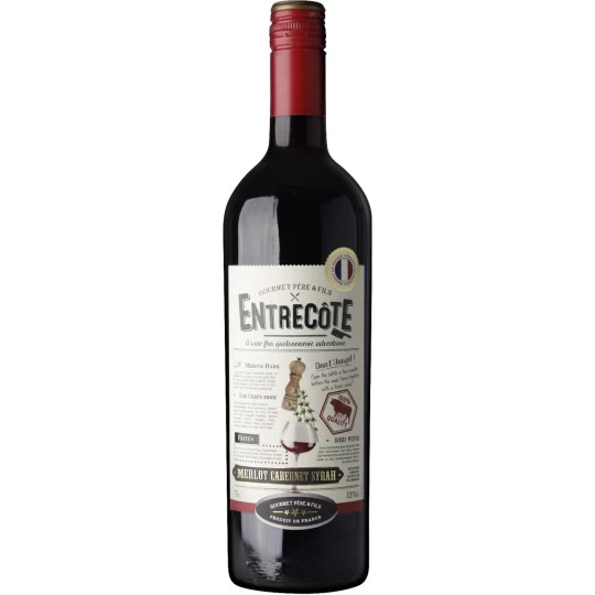Gourmet Père & Fils Entrecôte Merlot Cabernet Syrah 0,75L 3 Gourmet Père & Fils Entrecôte Merlot Cabernet Syrah 0,75L