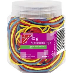 & Günstig Gummiringe Farbig Sortiert 80 G