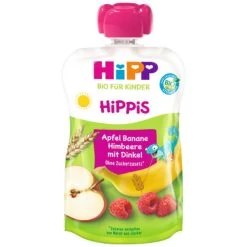 Bio Hippis Apfel-Banane-Himbeere Mit Vollkorn Ab 1+ Jahr 100G