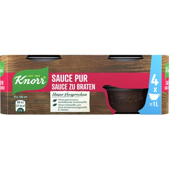 Knorr Sauce Pur Braten Ergibt 4x 250ML 112G 3 Knorr Sauce Pur Braten Ergibt 4x 250ML 112G