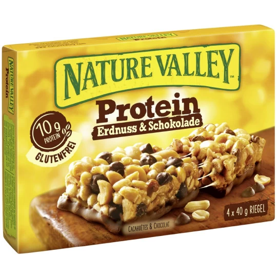 Nature Valley Protein Erdnuss & Schokolade Riegel 4ST 160G 3 Nature Valley Protein Erdnuss & Schokolade Riegel 4ST 160G