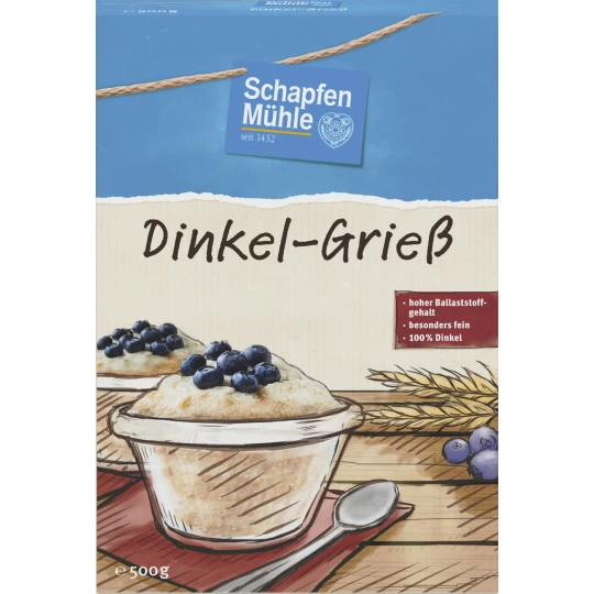 Dinkelgrieß 500G 3 Dinkelgrieß 500G